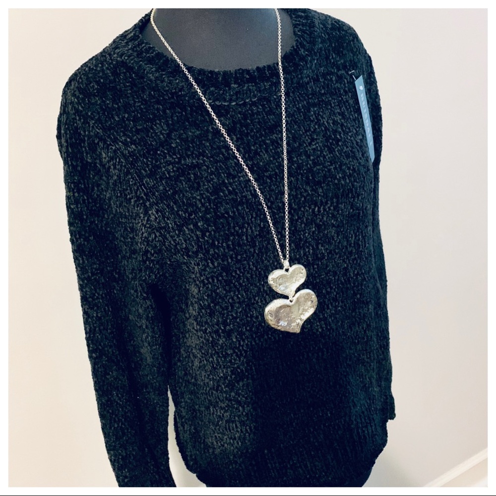 ✨LAST ONE ✨PARIS✨Black Chenille sweater - Picture 3 of 5
